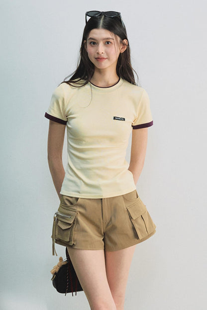 Miu Colorblock Waist Tee