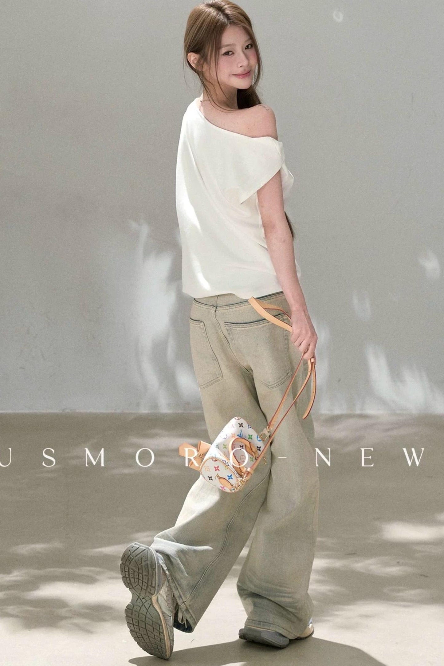 Vintage Washed Wide-Leg Jeans