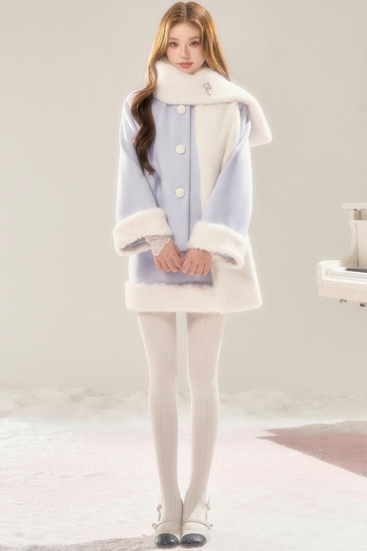 Hokkaido Tweed Coat and Skirt Set-Up