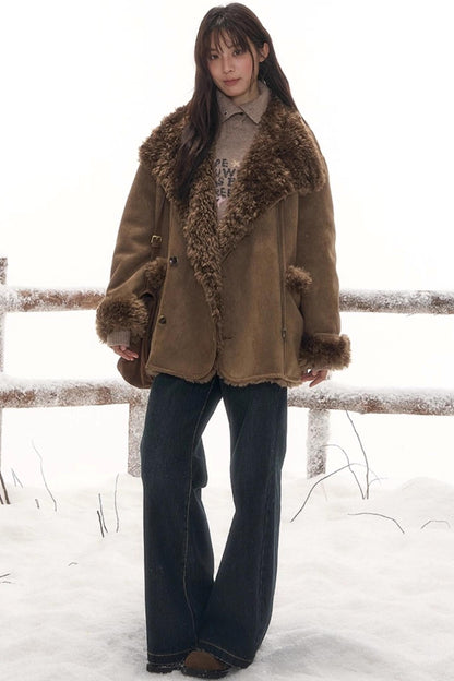 Reversible Leather Fur Coat