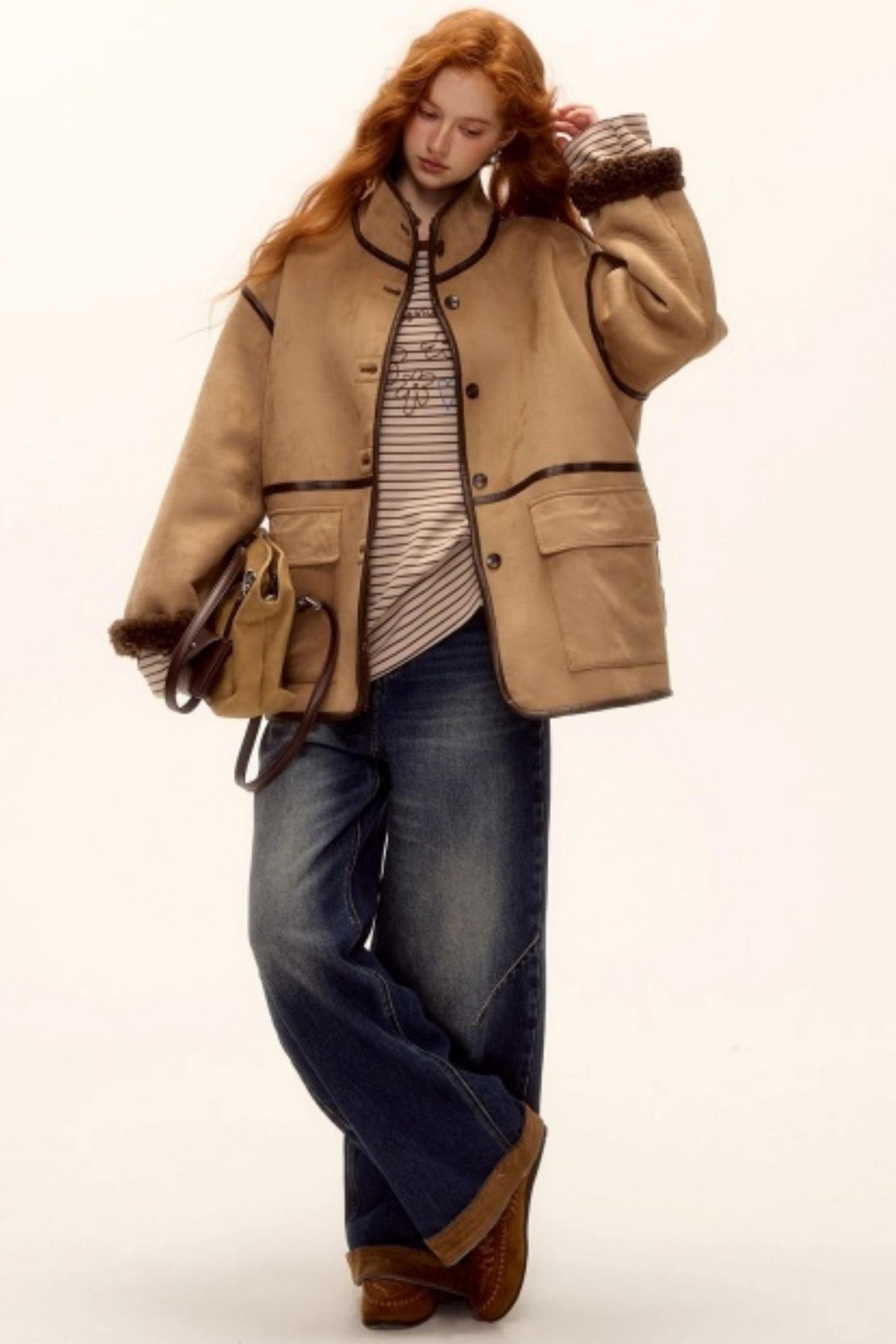 Reversible Suede Lambswool Jacket