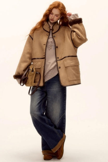 Reversible Suede Lambswool Jacket