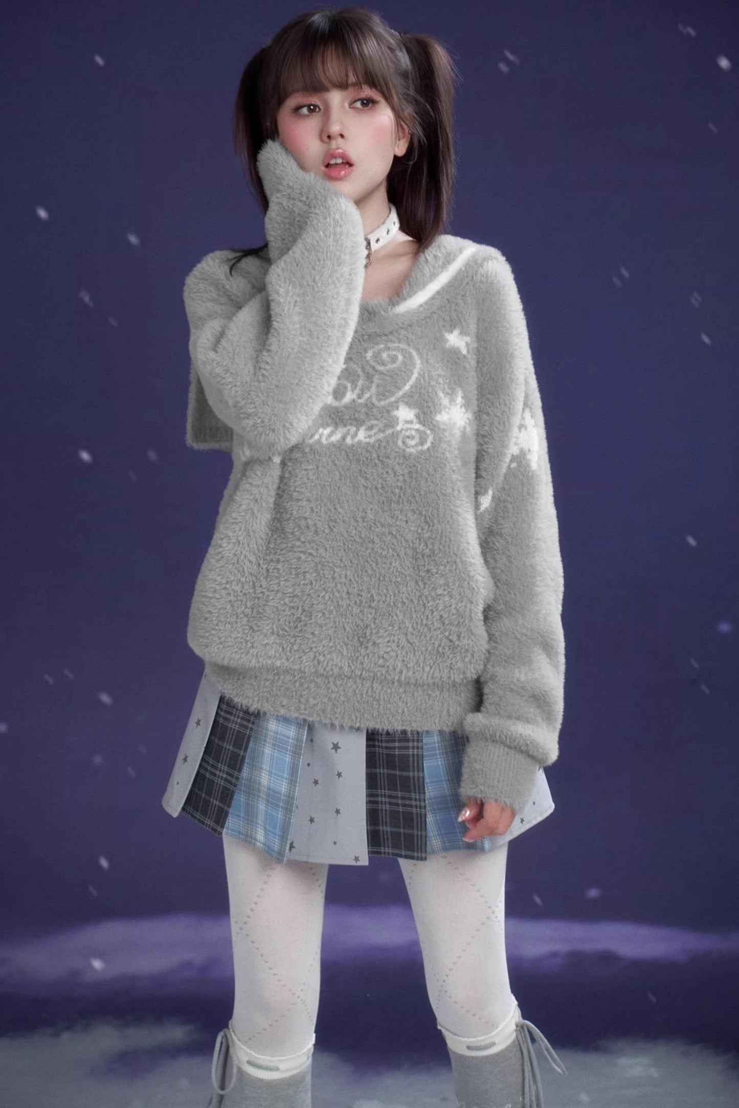 Sweet Gray Sailor Sweater