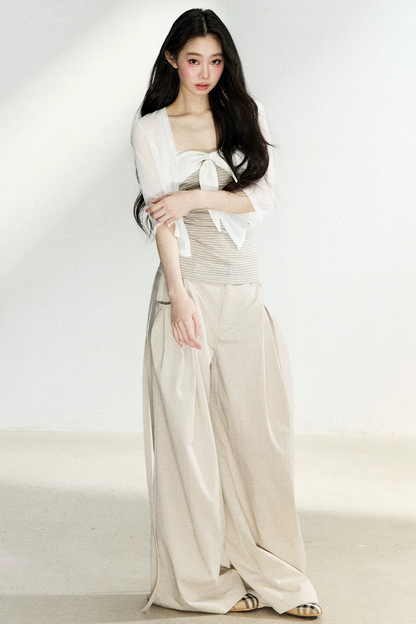Summer High-Waisted Wide-Leg Pants