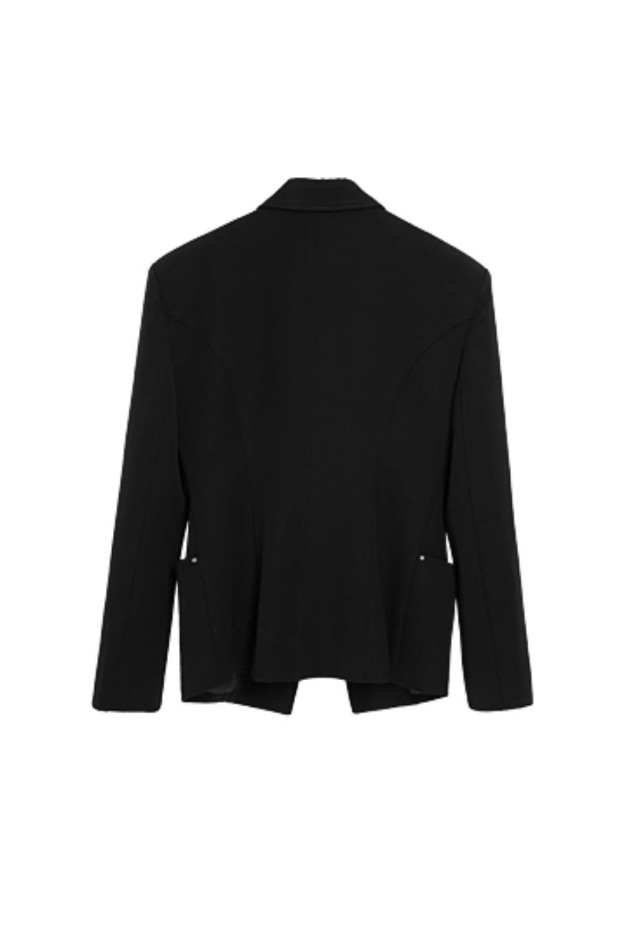 SRYS AME europäischen und amerikanischen Stil Nische Design Sinn Niete Taille Langarm Blazer schlankes Top Frühjahr und Herbst Frauen