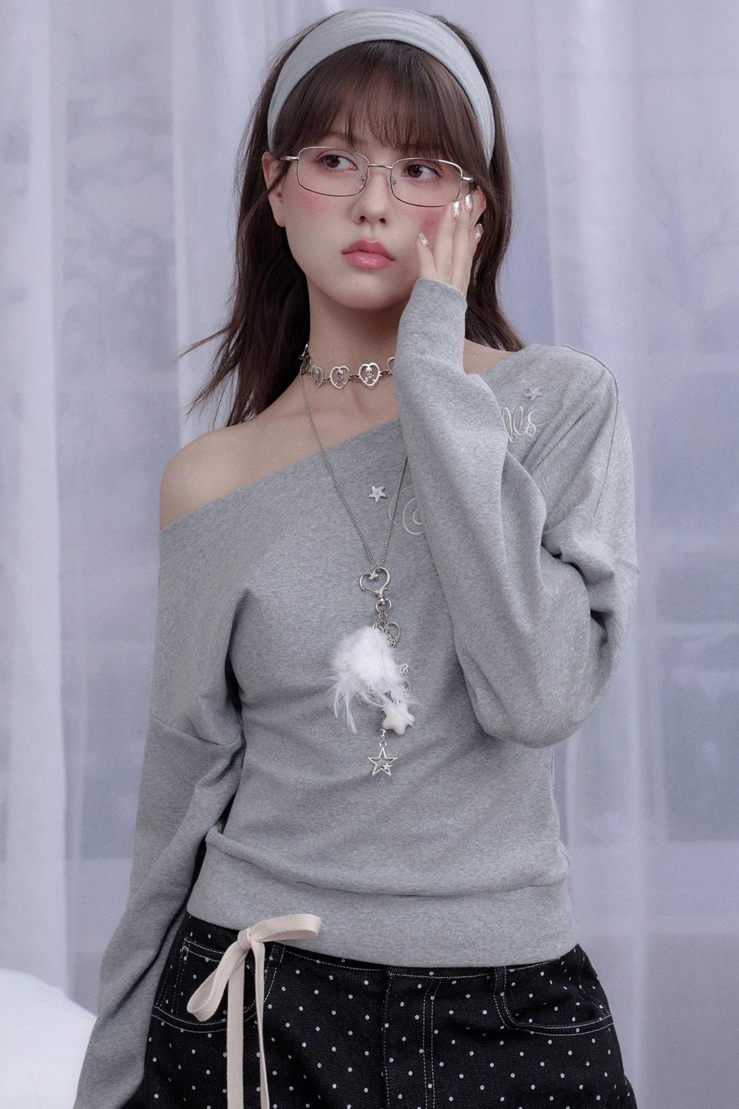 Slanted Shoulder Top