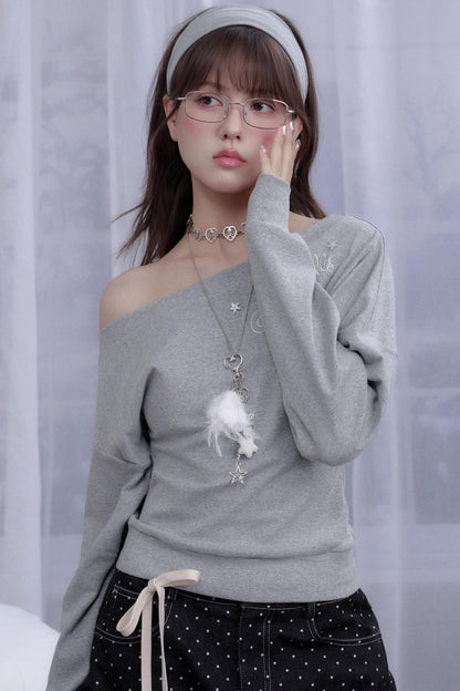 Slanted Shoulder Top