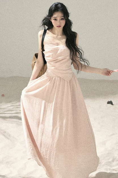 Cloud-Like Strapless Summer Dress