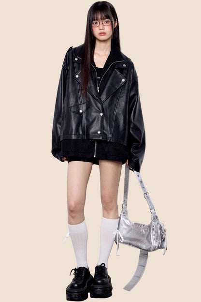 Autumn Retro PU Leather Jacket