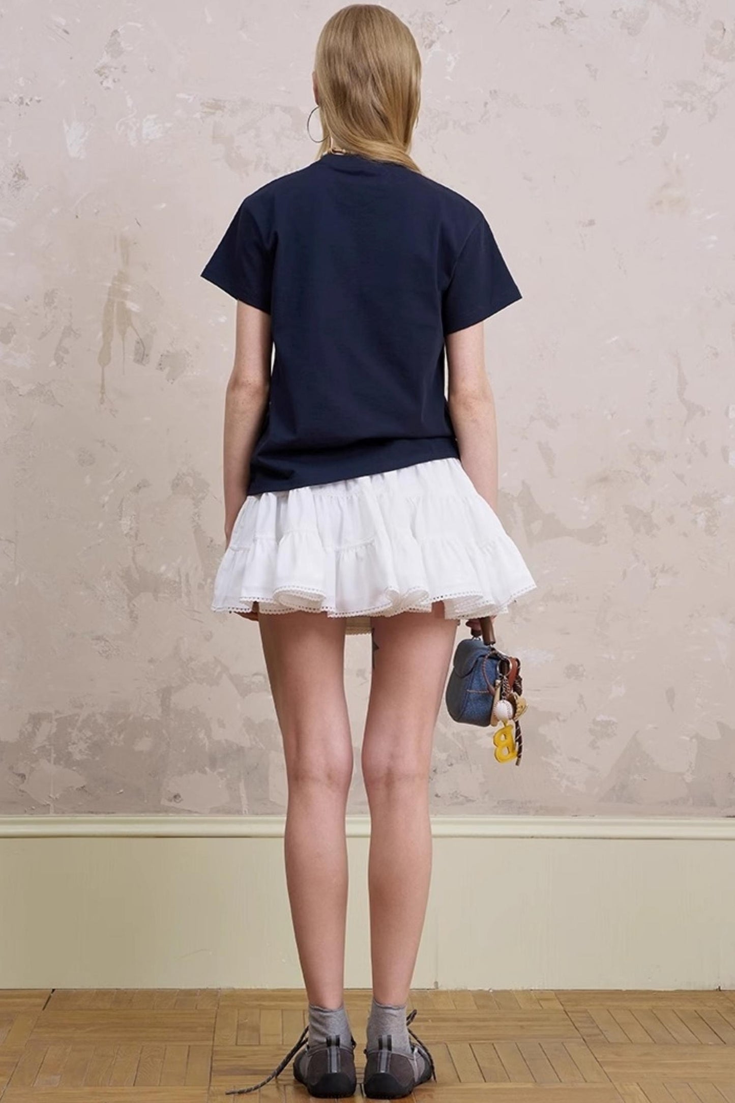 Embroidered Silk Tee