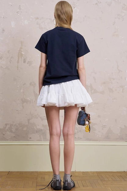 Embroidered Silk Tee