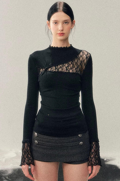 Woolen A-Line Skirt Pants