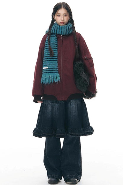 Vintage Red Cotton Jacket