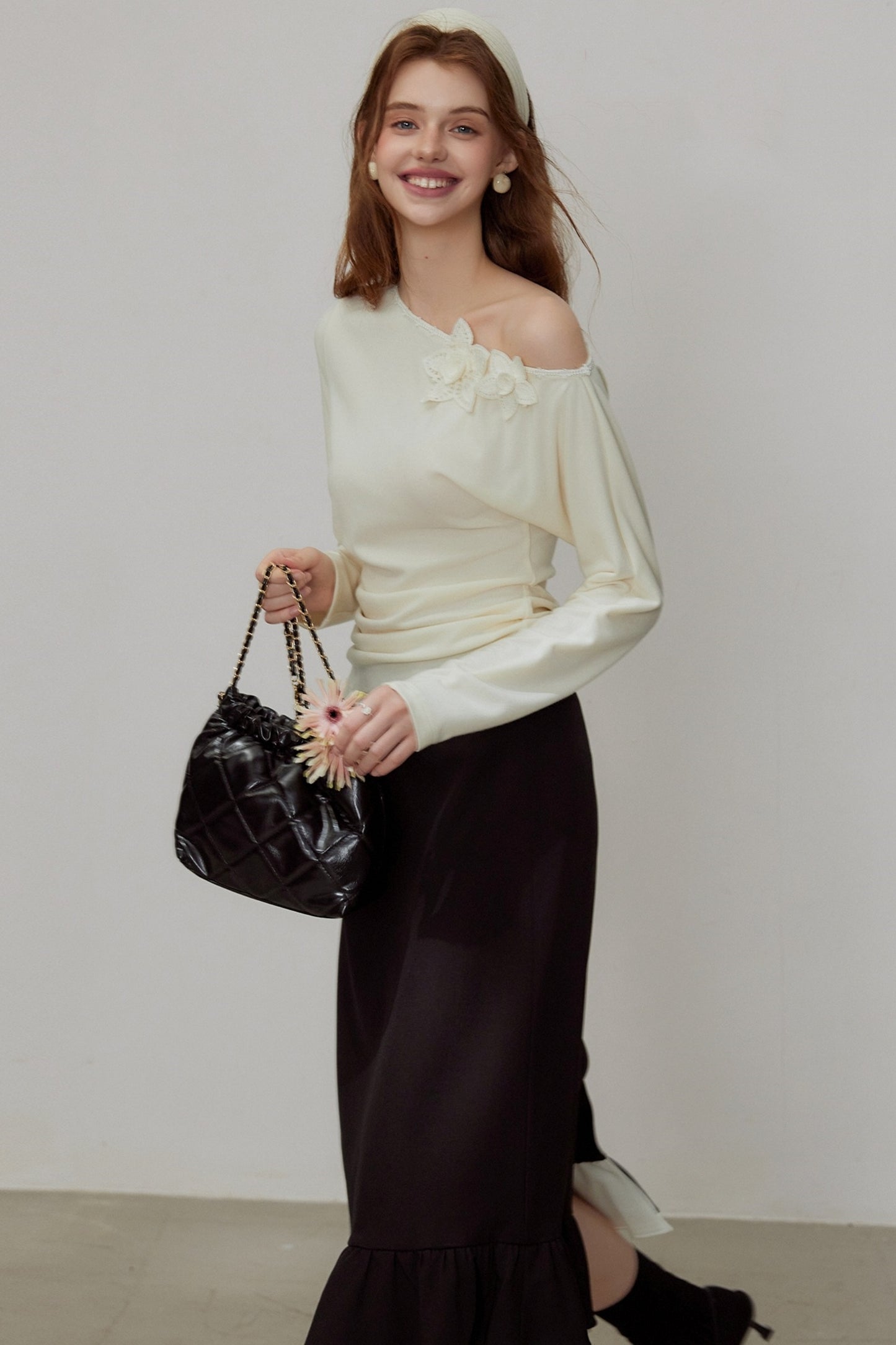 High-Waisted Black Mermaid Skirt