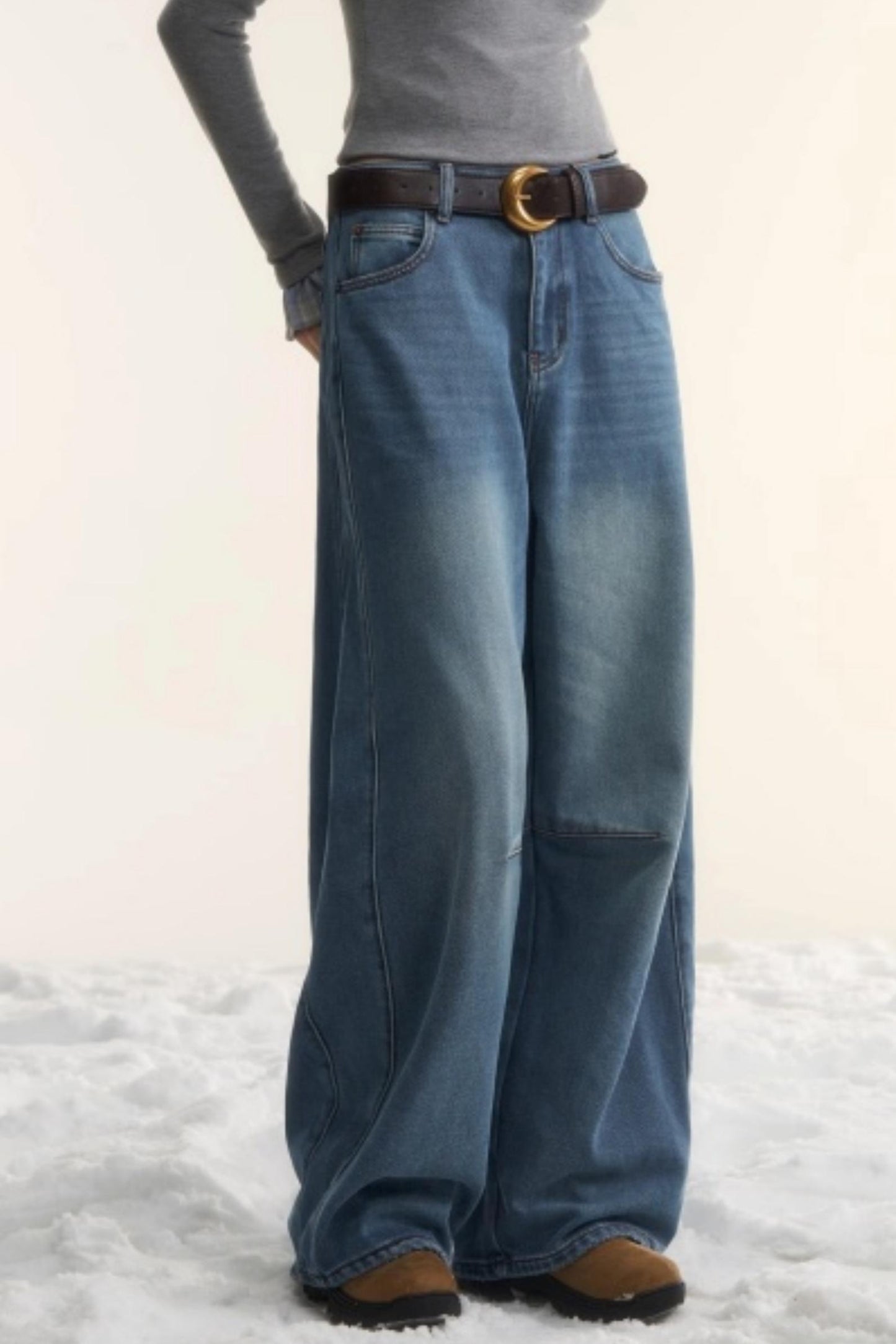 Blue Fleece-Lined Scimitar Pants