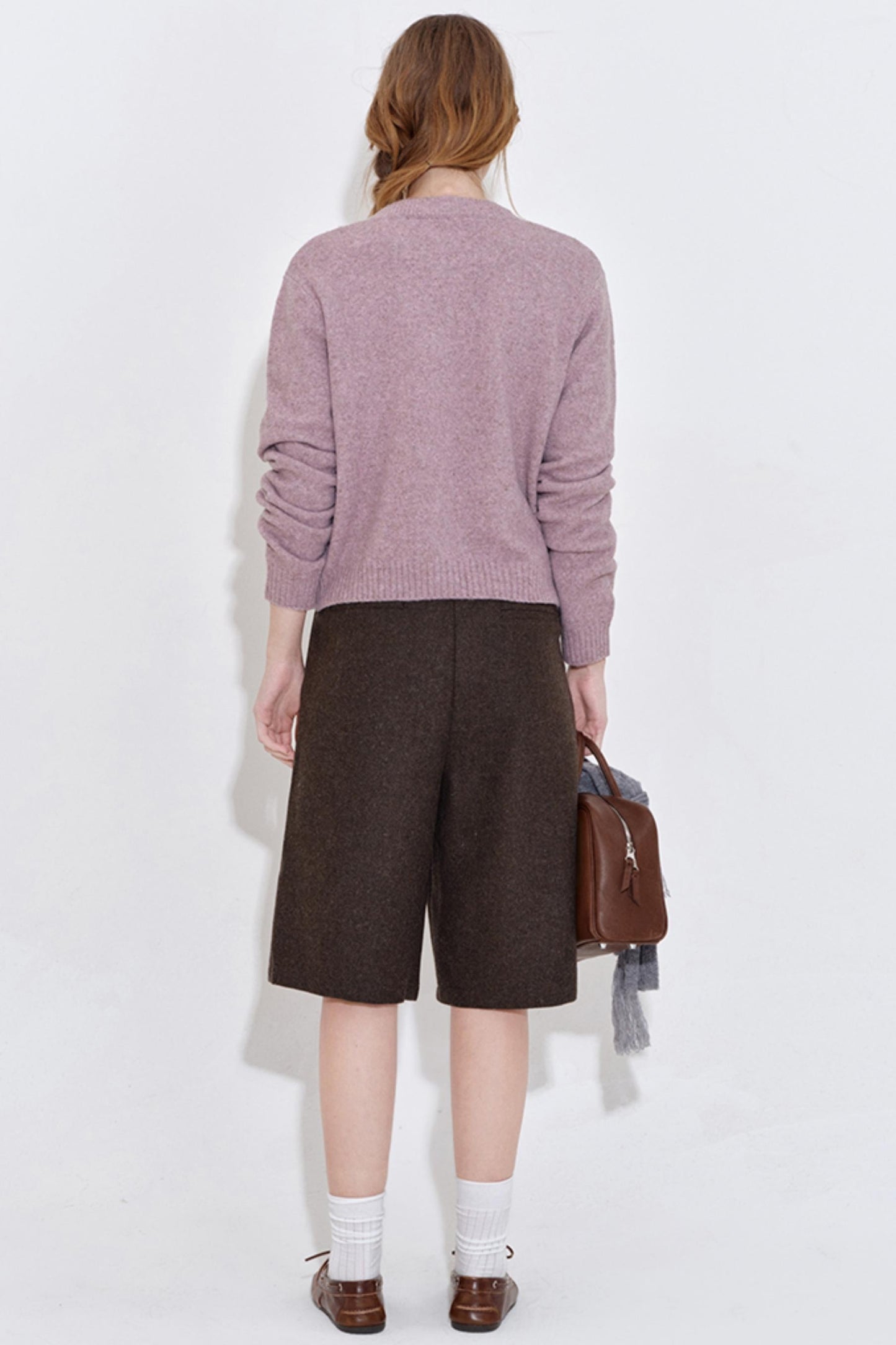 Woolen Cropped Suit Pants