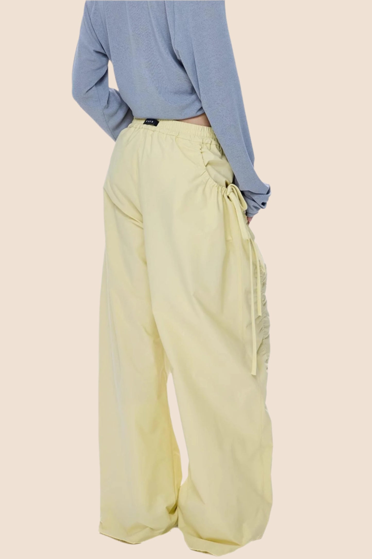 American Yellow Wide Leg Cargo Pants