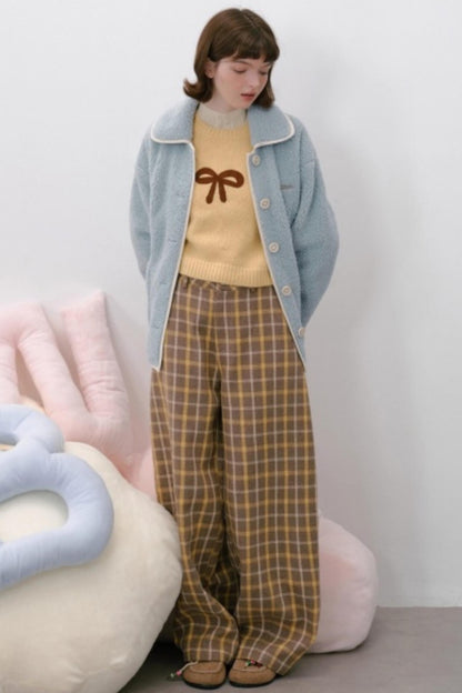 Blueberry Croissant Wool Coat