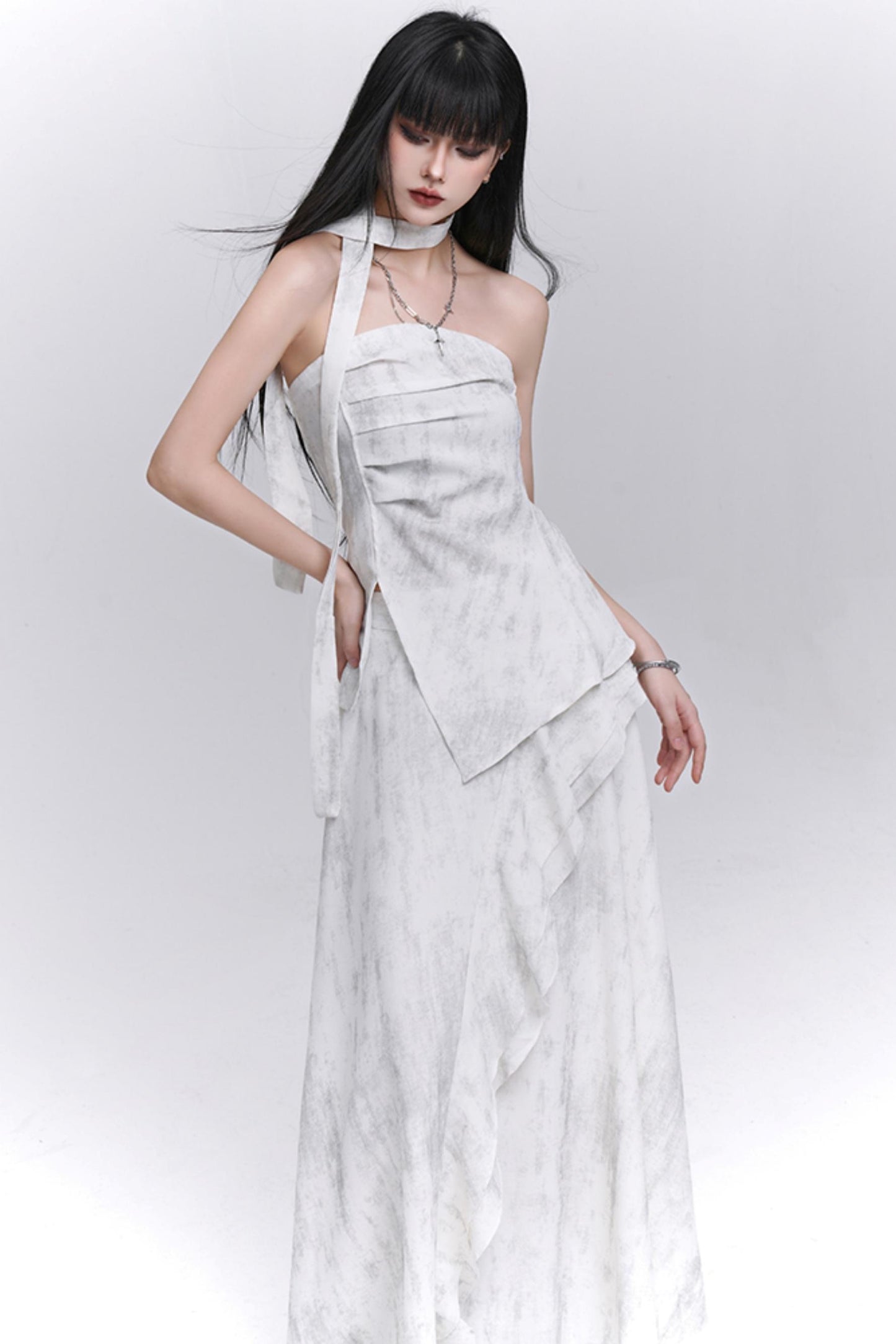 Summer Aesthetic Halter Skirt Set-Up