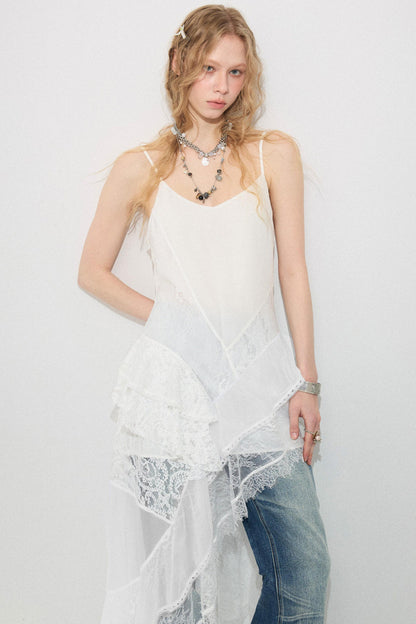 Lace Irregular Patchwork Dress