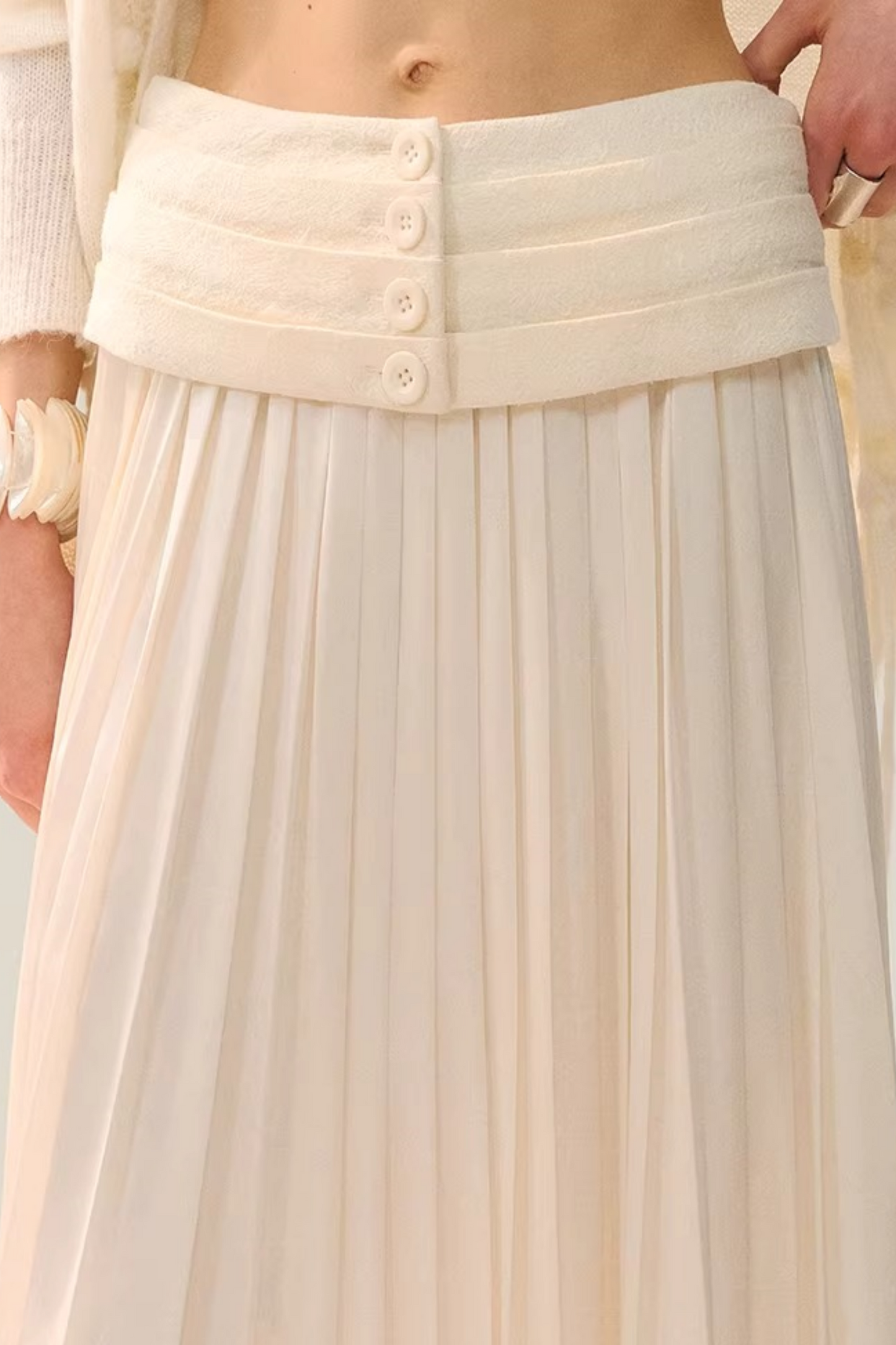 Jupe drapée bicolore