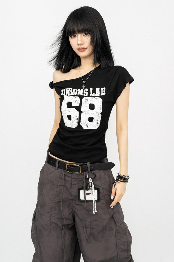 Top slanciato estivo Retro