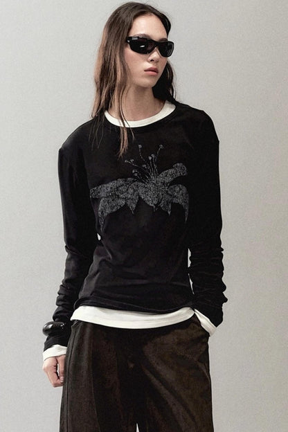 Floating Floral Crewneck Top