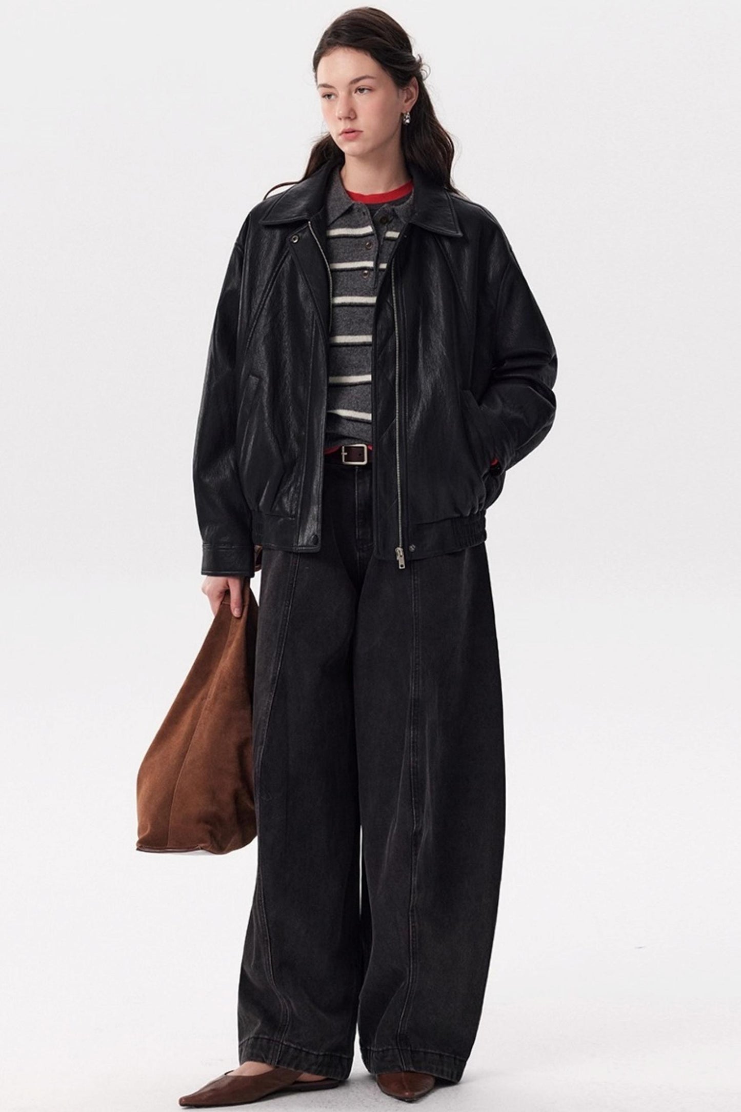 Autumn Black PU Leather Jacket