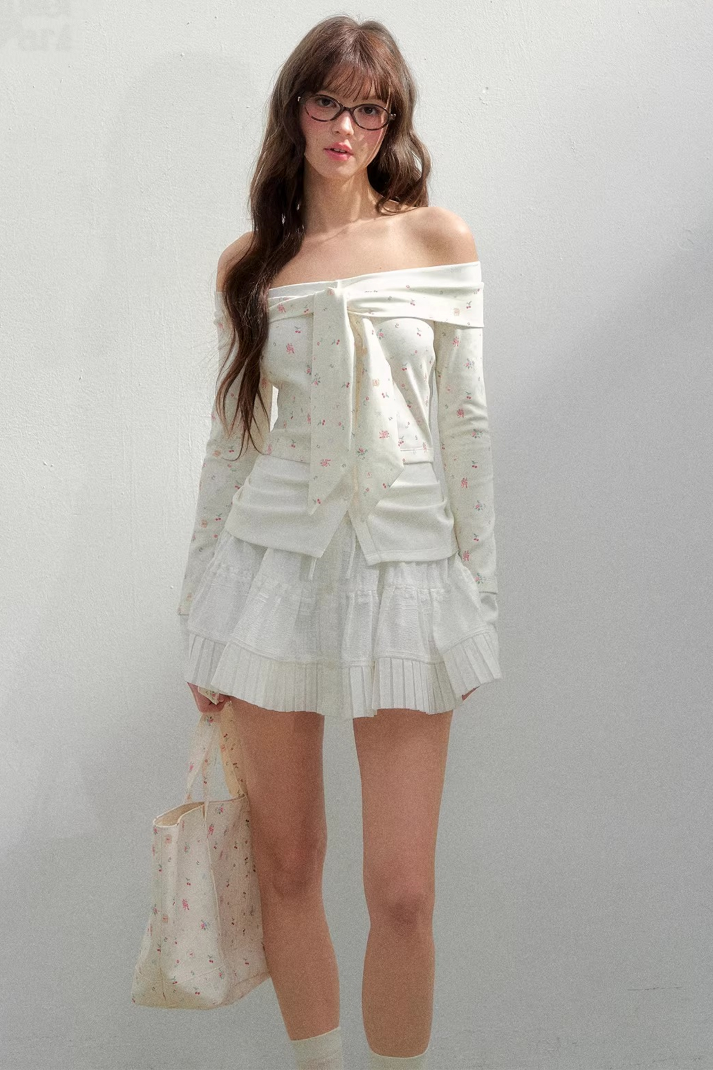 Bright Cherry Tie-Up Blouse