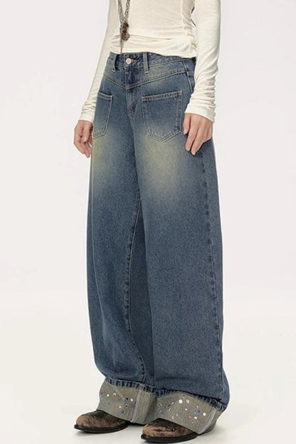 High-Waisted Wide-Leg Jeans