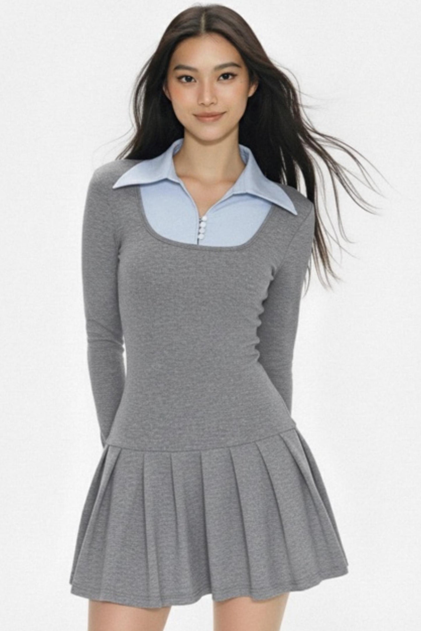 Color-Block Layered Dress