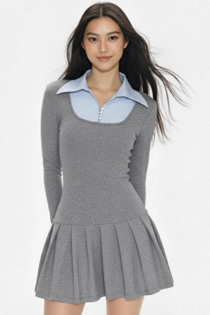 Color-Block Layered Dress