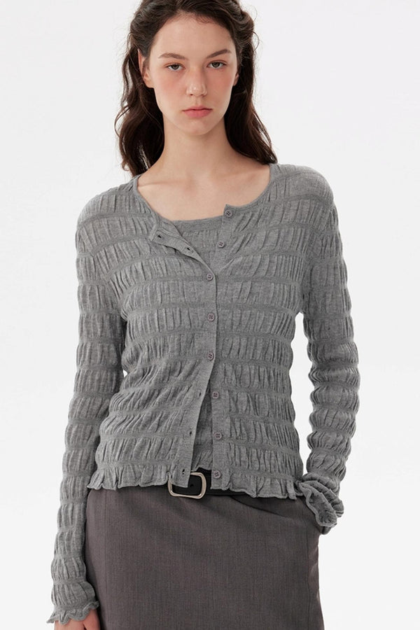 Woolen Slim Knit Cardigan & Sling Set-Up