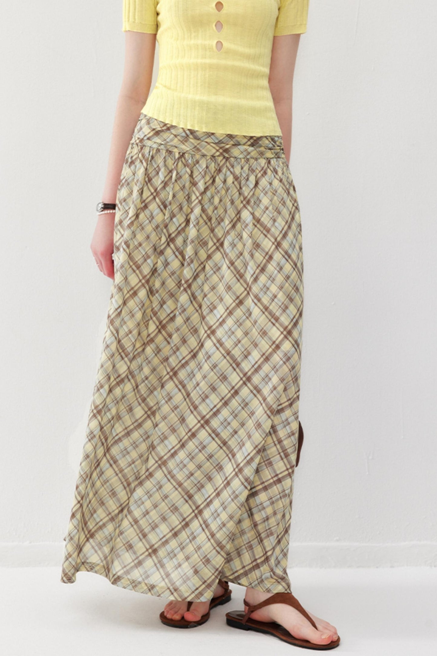 Plaid A-Line Skirt