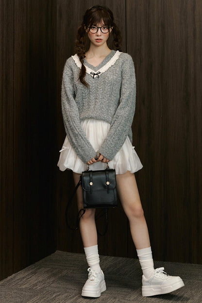 Chic V-Neck Knit Sweater