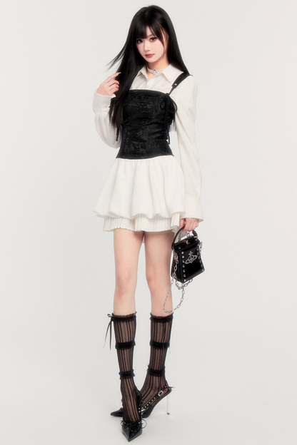 문라이트 오버추어 플리츠 드레스