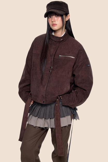 Brown Cropped Jacket