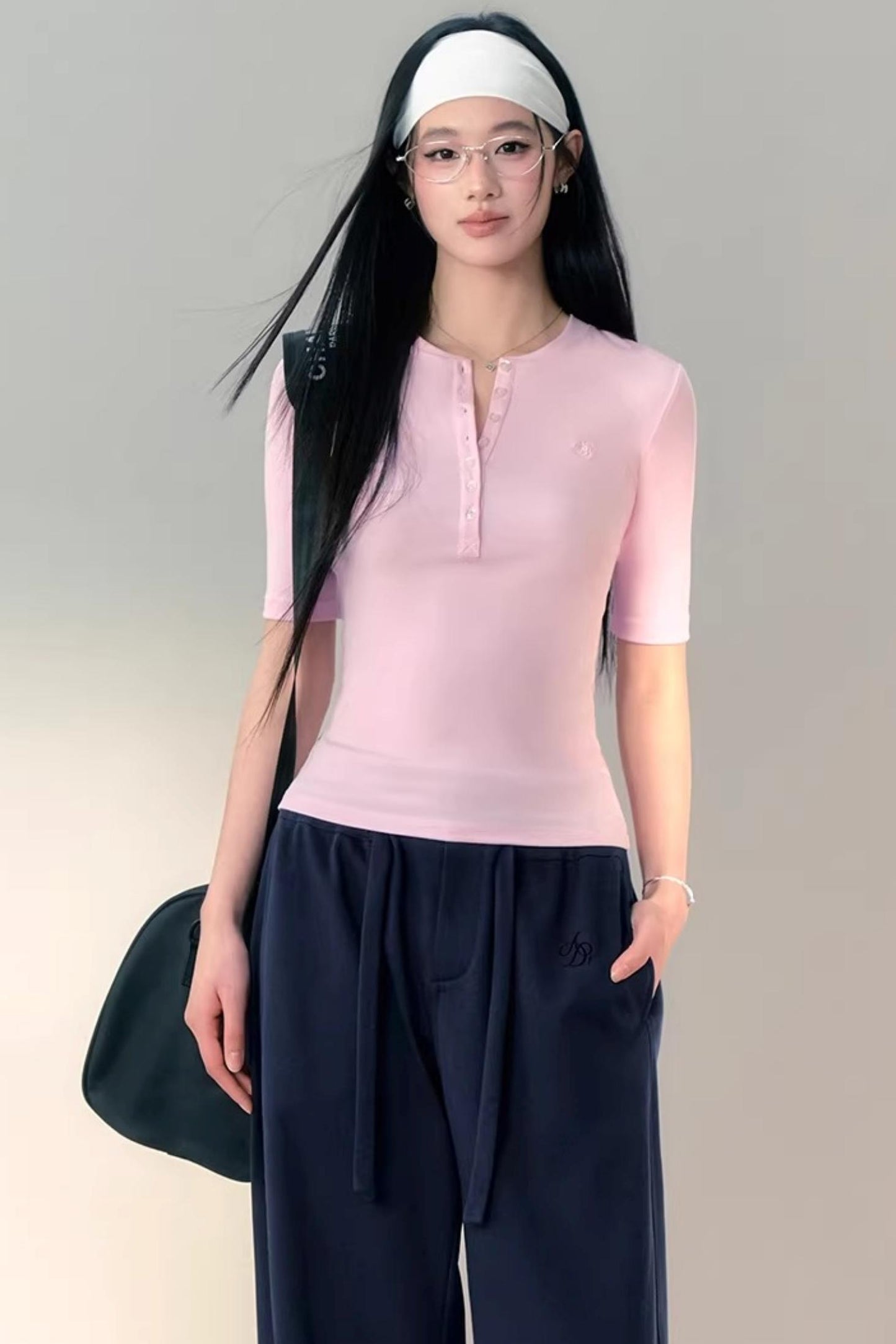 Versatile Slim-Fit Henley Top