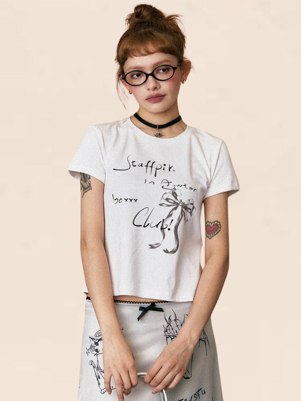 Slim Fit Cropped T-Shirt Set