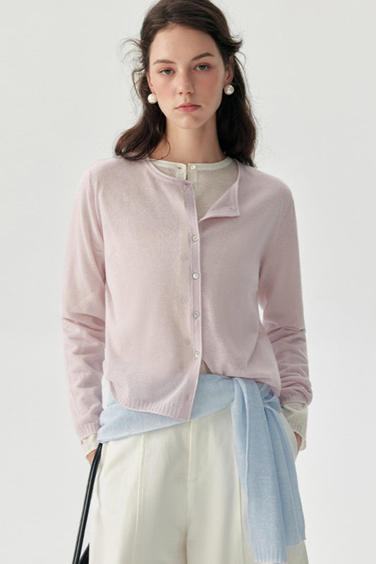 Mist Haze Silk Cardigan