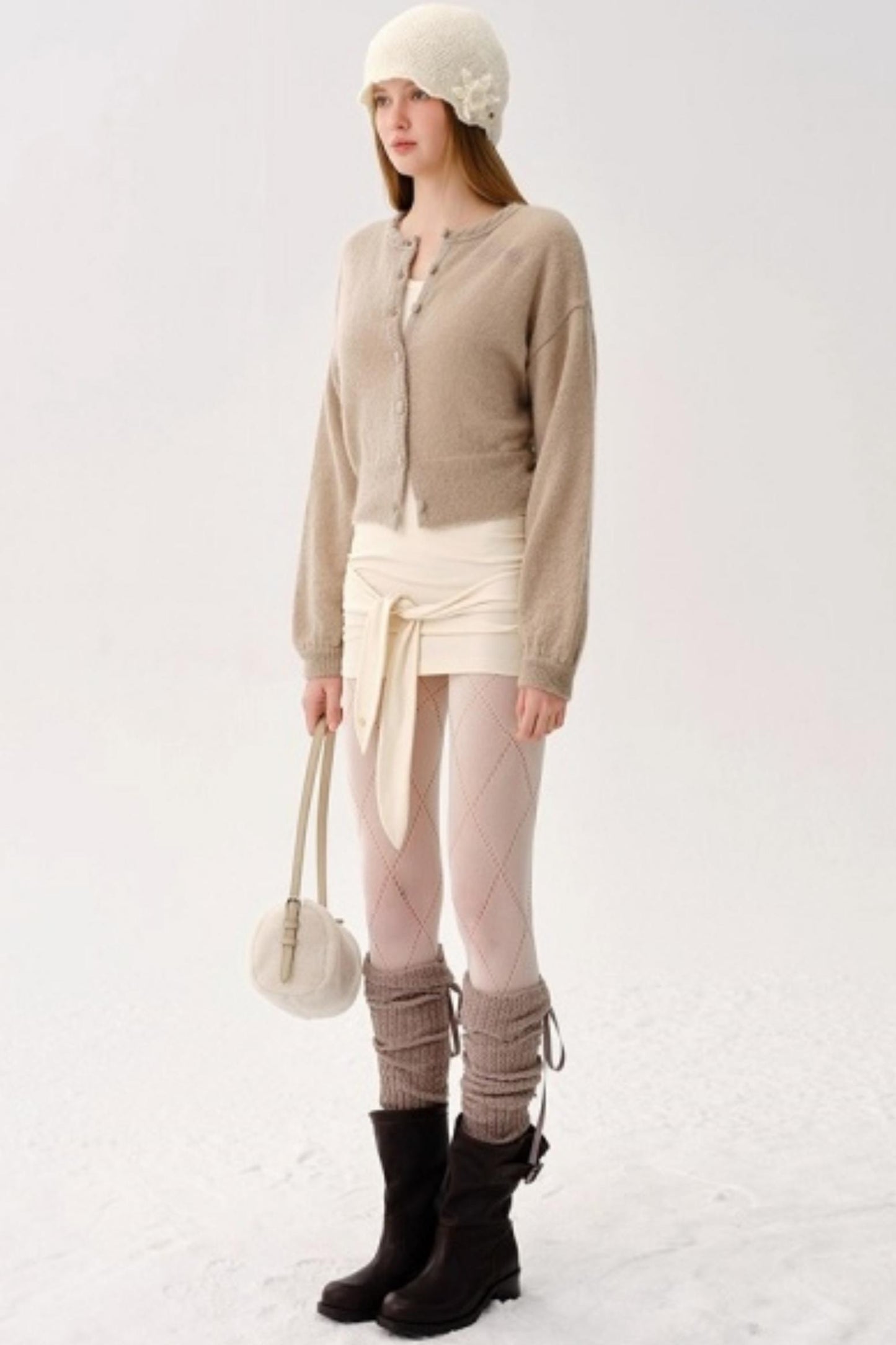 Alpaca Wool Embroidered Cardigan