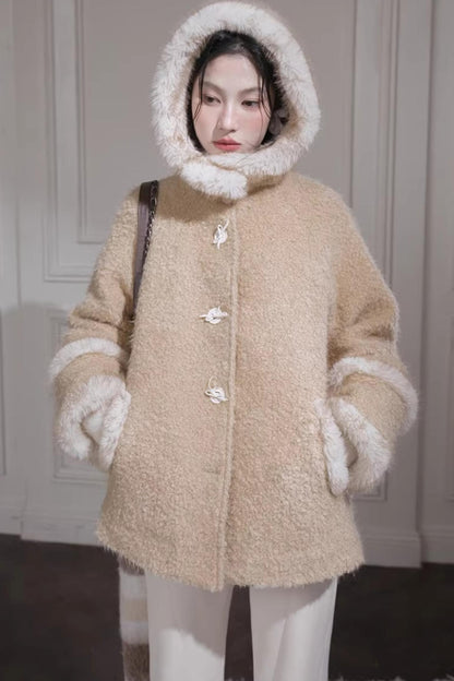 California Sunset Wool Hooded Coat