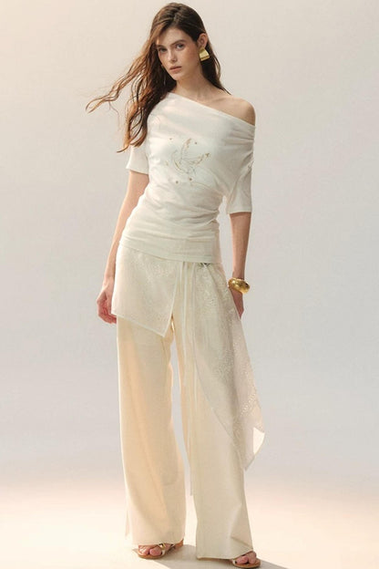 Asymmetric Beaded Bird Top