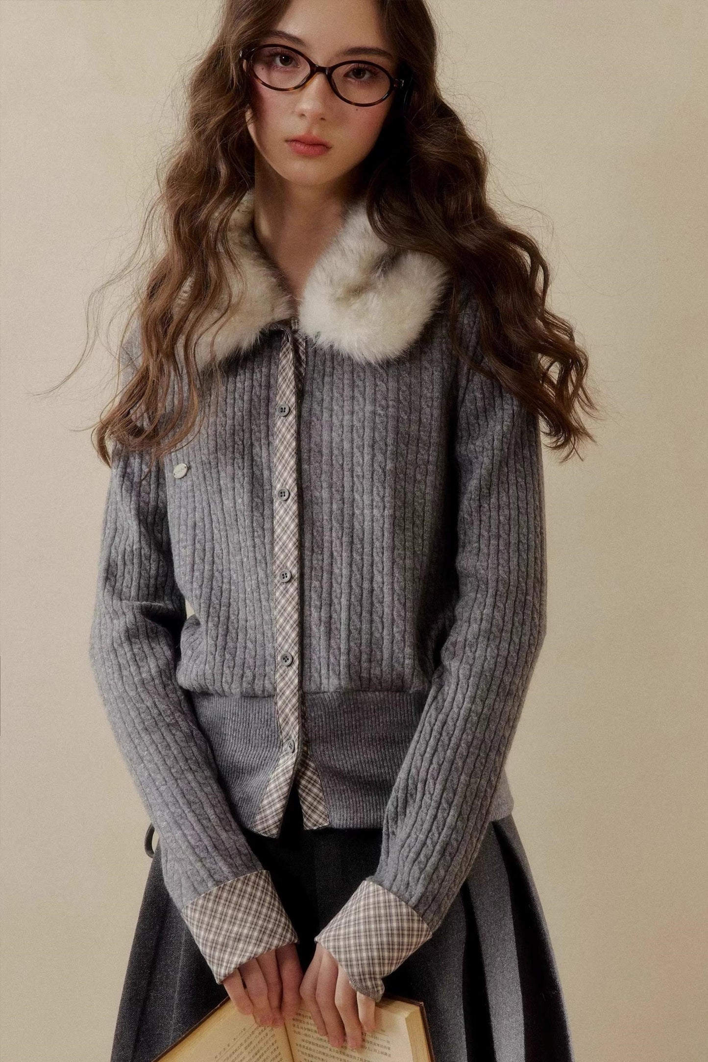 Rétro Reindeer À carreaux Pull