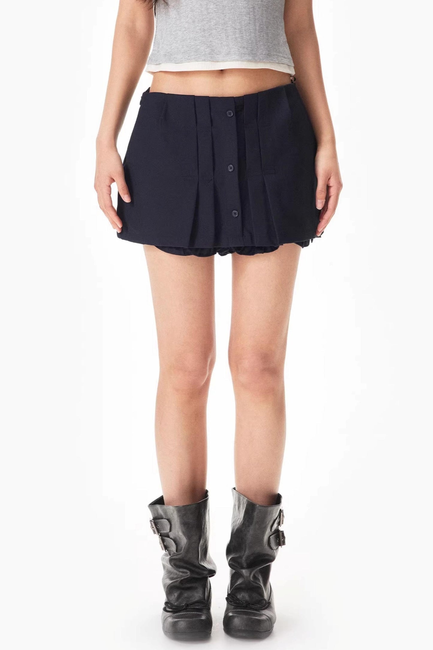 Retro Ruffled Blazer Skirt