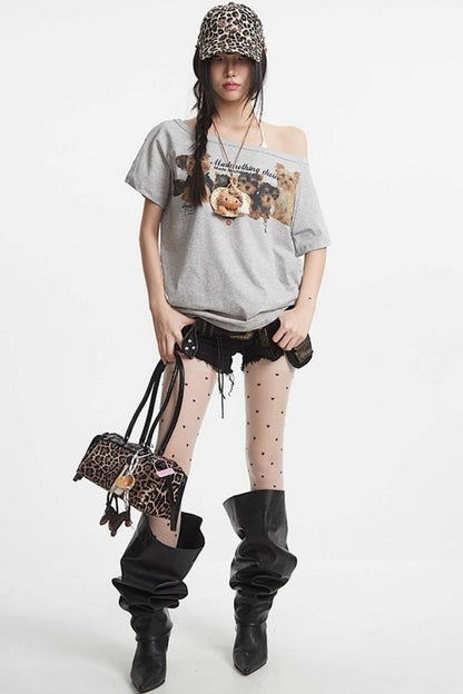 Slanted Shoulder Tee