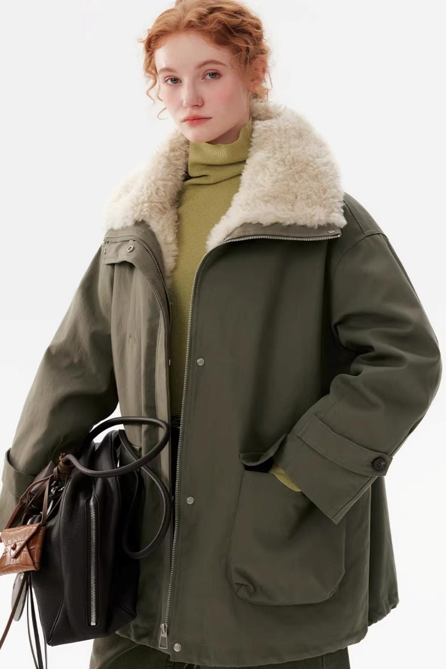 Faux Fur Collar Down Jacket