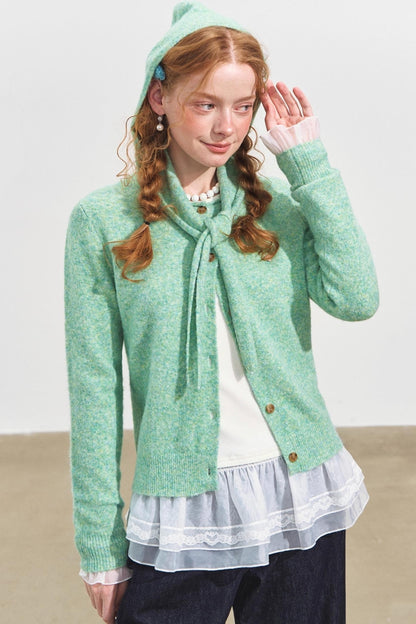 Hooded Shawl Neck Cardigan