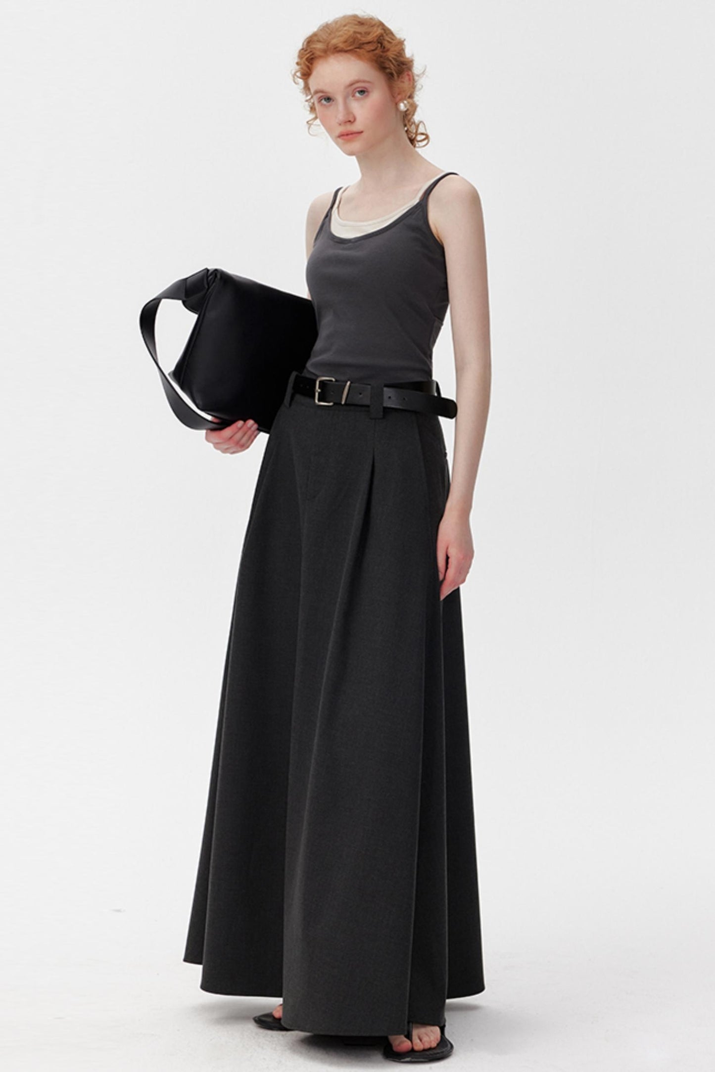 Tall Black Flare Skirt