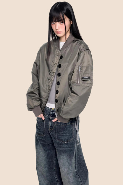 Stand Collar Retro Jacket